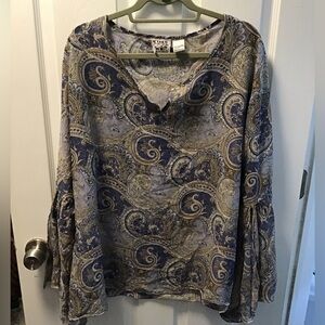 Details paisley Pheasant Top 1X